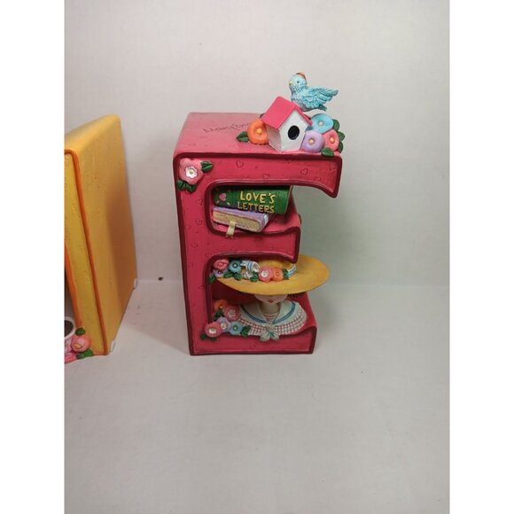 Mary Engelbreit "ME" Initials Bookends Country Chic 1998 by Enesco - Picture 3 of 11